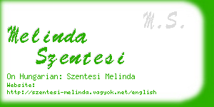 melinda szentesi business card